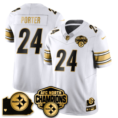 PIT AFC North Division Champions Vapor Limited Gold Jersey - All Stitched