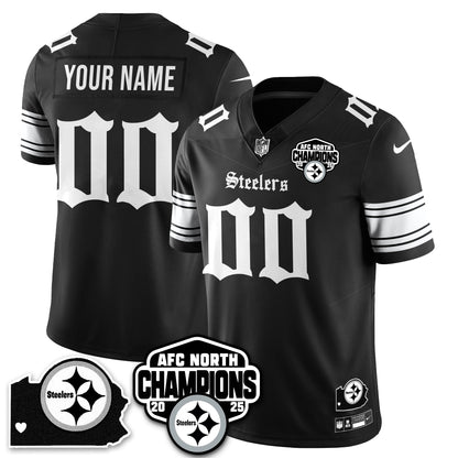 PIT Gothic AFC North Division Champions Vapor Limited Custom Jersey