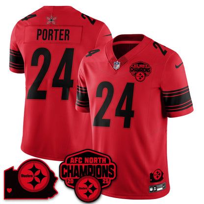 PIT Stranger Things AFC North Division Champions Vapor Limited Jersey - All Stitched