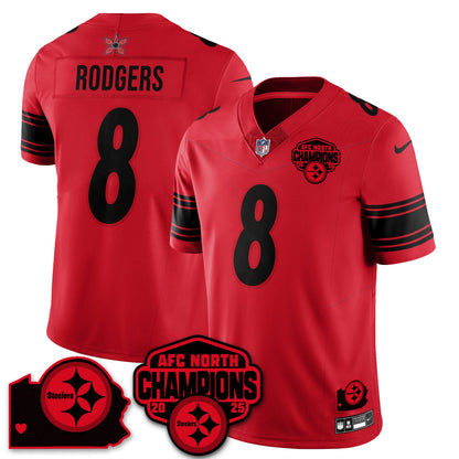 PIT Stranger Things AFC North Division Champions Vapor Limited Jersey - All Stitched