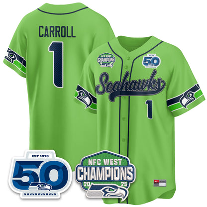 SEA NFC West Division Champions Vapor Limited Baseball Jersey - All Stitched