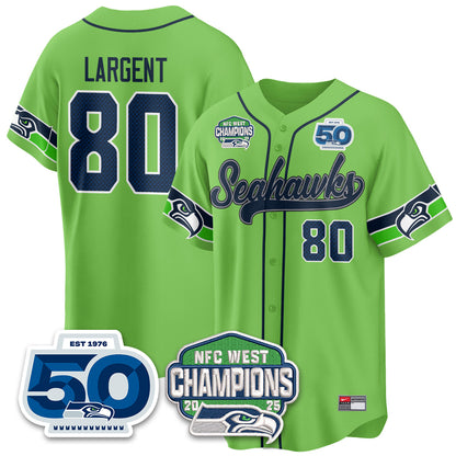 SEA NFC West Division Champions Vapor Limited Baseball Jersey - All Stitched