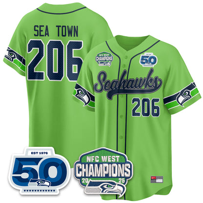SEA NFC West Division Champions Vapor Limited Baseball Jersey - All Stitched