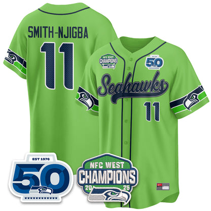 SEA NFC West Division Champions Vapor Limited Baseball Jersey - All Stitched