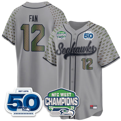 SEA NFC West Division Champions Vapor Limited Baseball Jersey - All Stitched