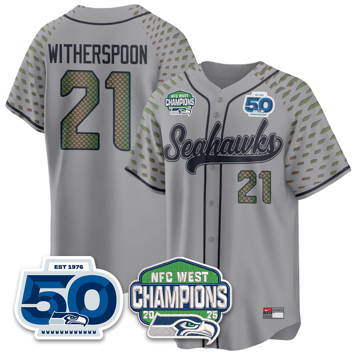 SEA NFC West Division Champions Vapor Limited Baseball Jersey - All Stitched