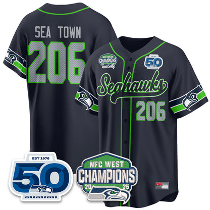 SEA NFC West Division Champions Vapor Limited Baseball Jersey - All Stitched