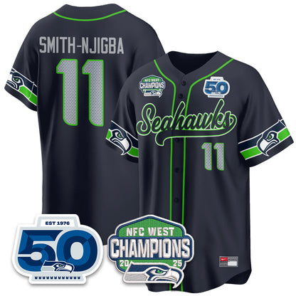 SEA NFC West Division Champions Vapor Limited Baseball Jersey - All Stitched