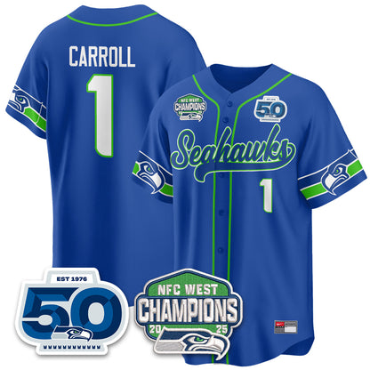 SEA NFC West Division Champions Vapor Limited Baseball Jersey - All Stitched