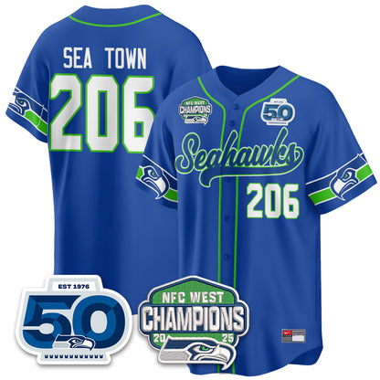 SEA NFC West Division Champions Vapor Limited Baseball Jersey - All Stitched