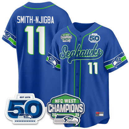 SEA NFC West Division Champions Vapor Limited Baseball Jersey - All Stitched