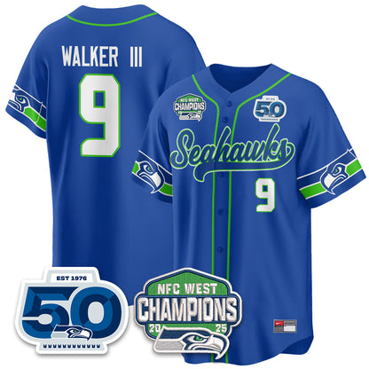 SEA NFC West Division Champions Vapor Limited Baseball Jersey - All Stitched