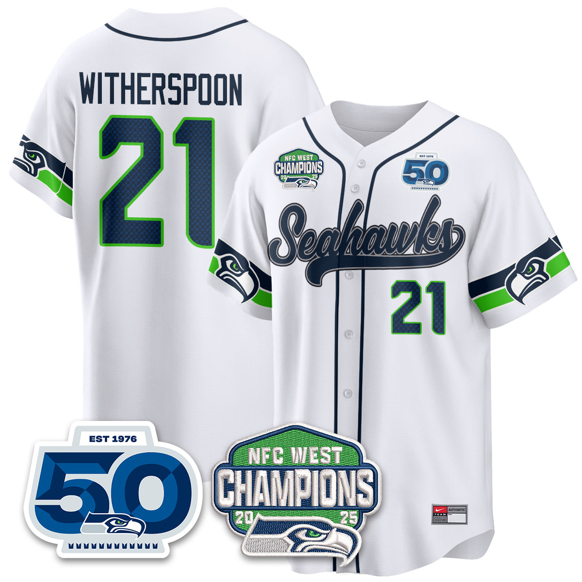 SEA NFC West Division Champions Vapor Limited Baseball Jersey - All Stitched