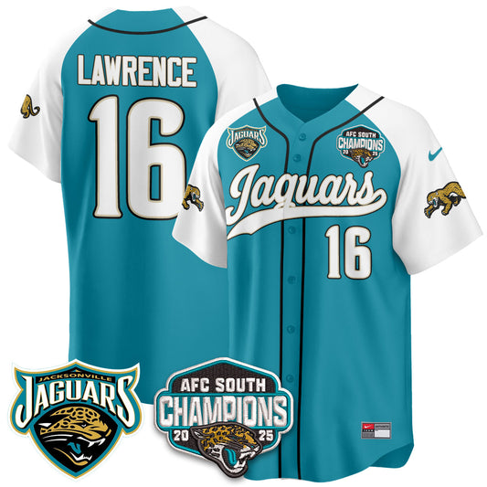 JAX AFC South Division Champions Vapor Limited Throwback Baseball Jersey - All Stitched