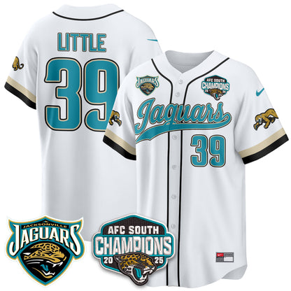 JAX AFC South Division Champions Vapor Limited Throwback Baseball Jersey - All Stitched
