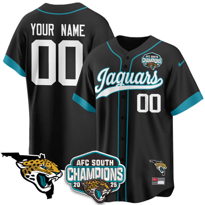 JAX AFC South Division Champions Vapor Limited Baseball Custom Jersey - All Stitched