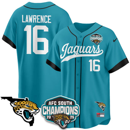 JAX AFC South Division Champions Vapor Limited Baseball Jersey - All Stitched
