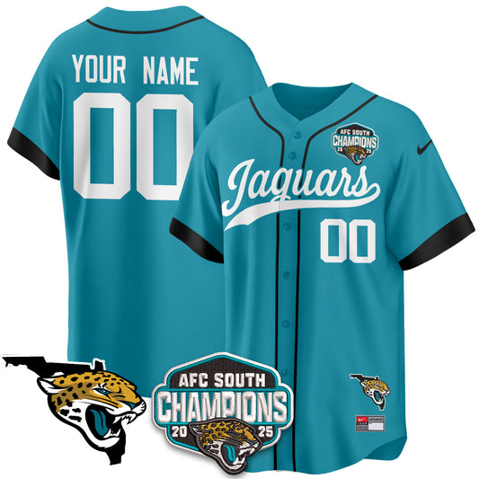 JAX AFC South Division Champions Vapor Limited Baseball Custom Jersey - All Stitched