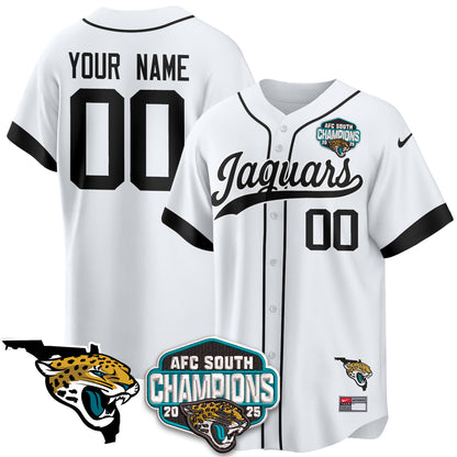 JAX AFC South Division Champions Vapor Limited Baseball Custom Jersey - All Stitched