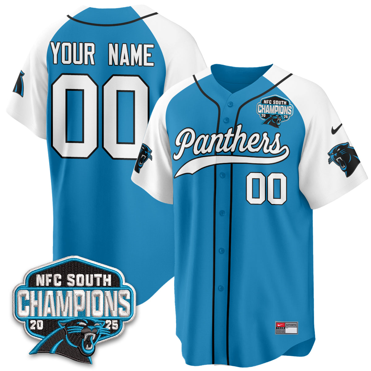 Custom CAR NFC South Division Champions Vapor Limited Baseball Jersey - All Stitched