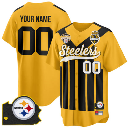 PIT AFC North Division Champions Vapor Limited Baseball Jersey - All Stitched