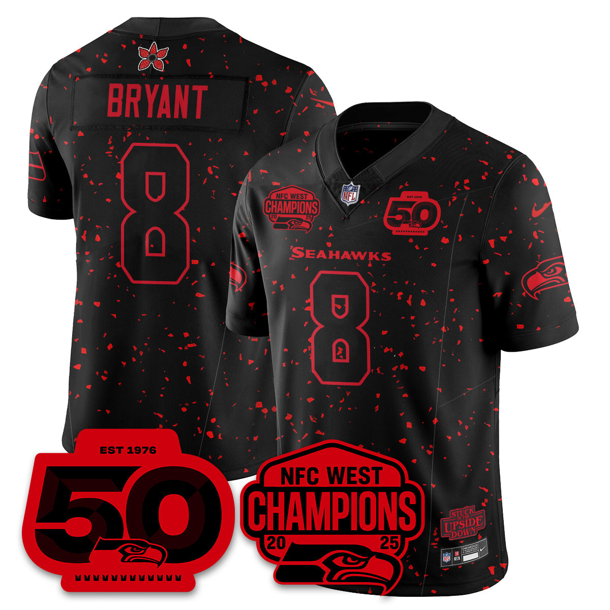 SEA Stranger Things NFC West Division Champions Vapor Limited Jersey - All Stitched