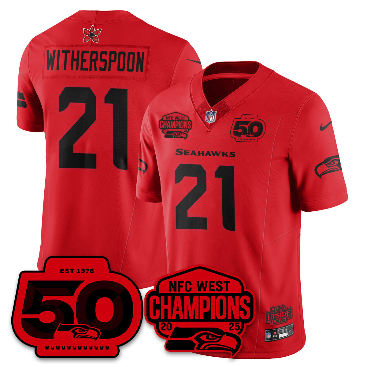 SEA Stranger Things NFC West Division Champions Vapor Limited Jersey - All Stitched