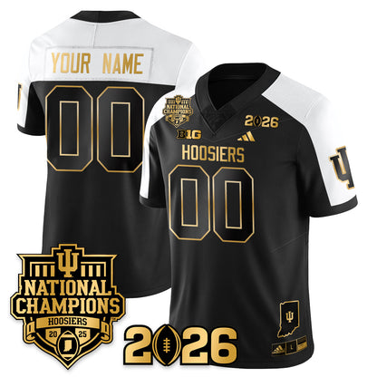 Custom Indiana Hoosiers Vapor Limited Football Gold Jersey - 2025 National Champions