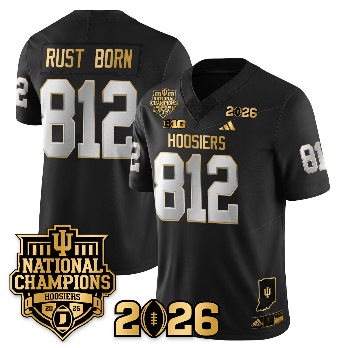 Indiana Hoosiers Vapor Limited Football Gold Jersey - 2025 National Champions