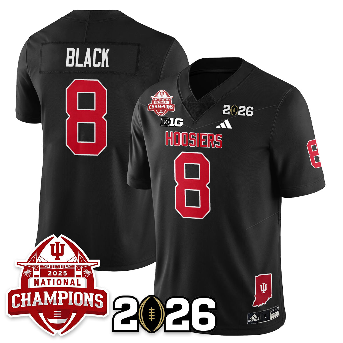 Indiana Hoosiers Vapor Limited Football Jersey V2 - 2025 National Champions