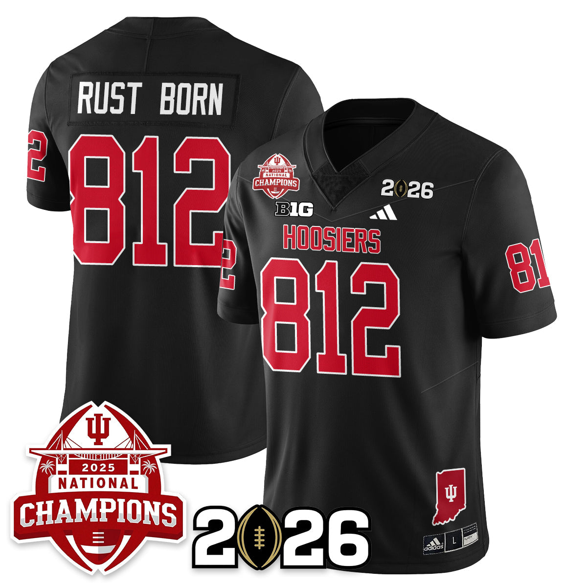 Indiana Hoosiers Vapor Limited Football Jersey V2 - 2025 National Champions