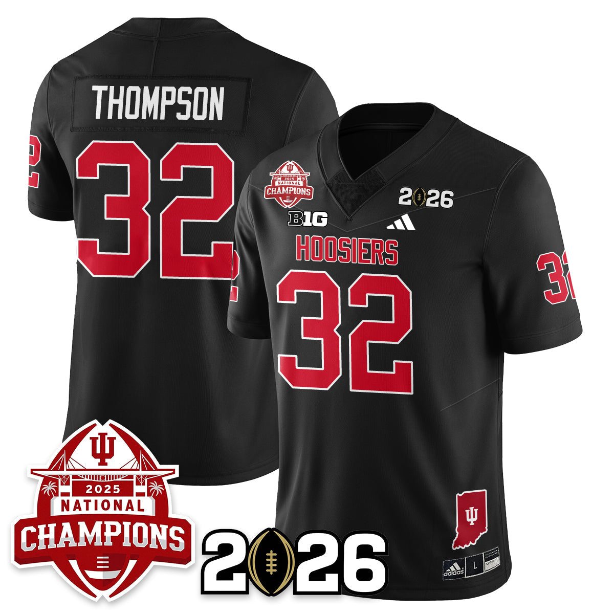 Indiana Hoosiers Vapor Limited Football Jersey V2 - 2025 National Champions