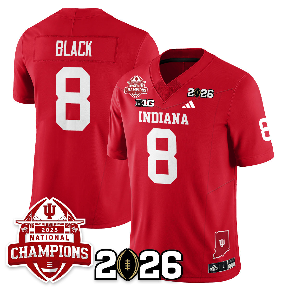Indiana Hoosiers Vapor Limited Football Jersey V2 - 2025 National Champions