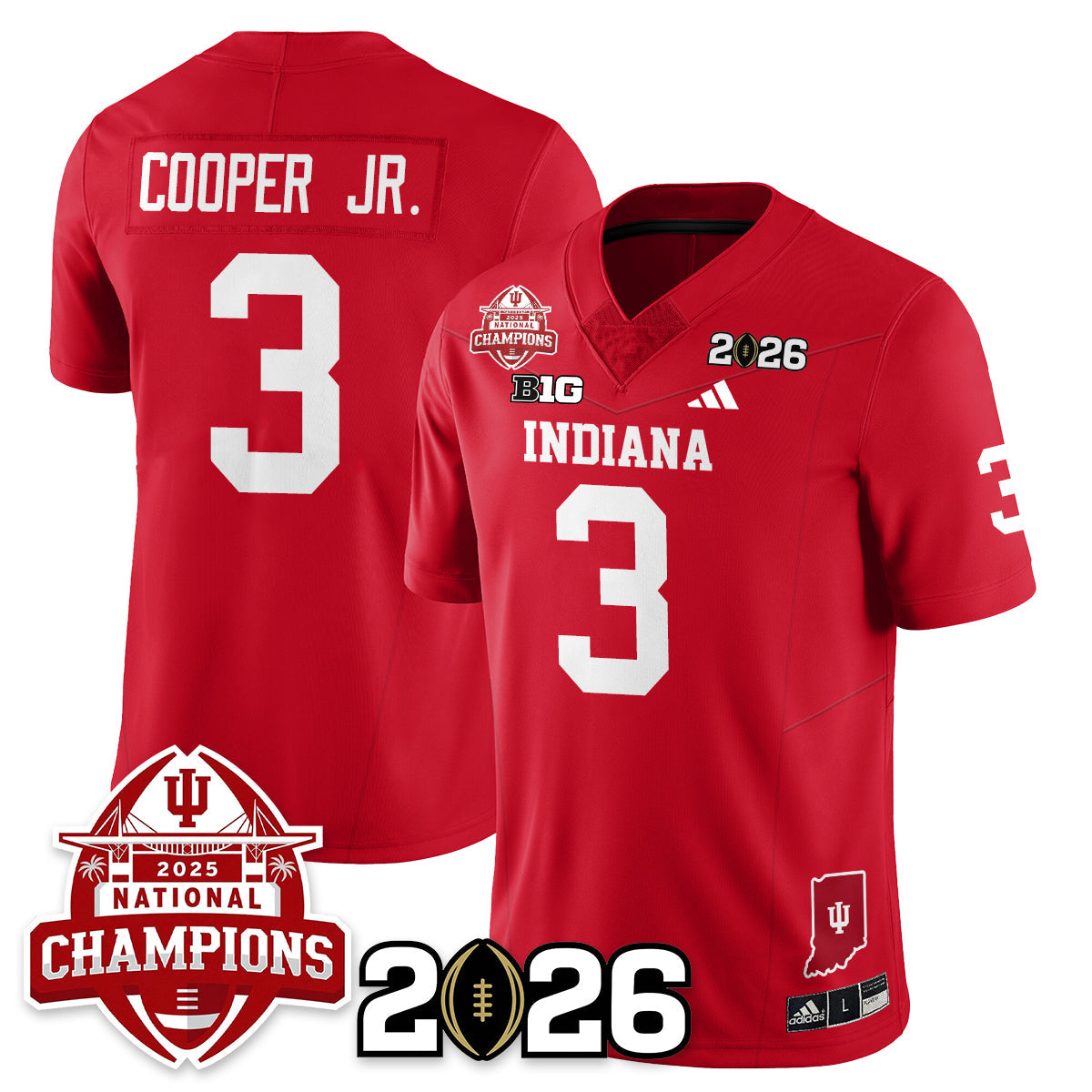 Indiana Hoosiers Vapor Limited Football Jersey V2 - 2025 National Champions