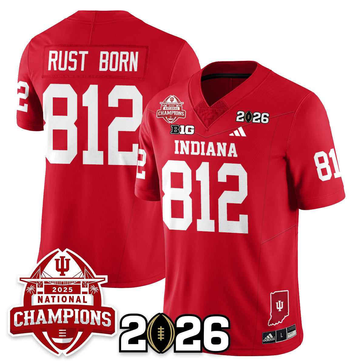 Indiana Hoosiers Vapor Limited Football Jersey V2 - 2025 National Champions