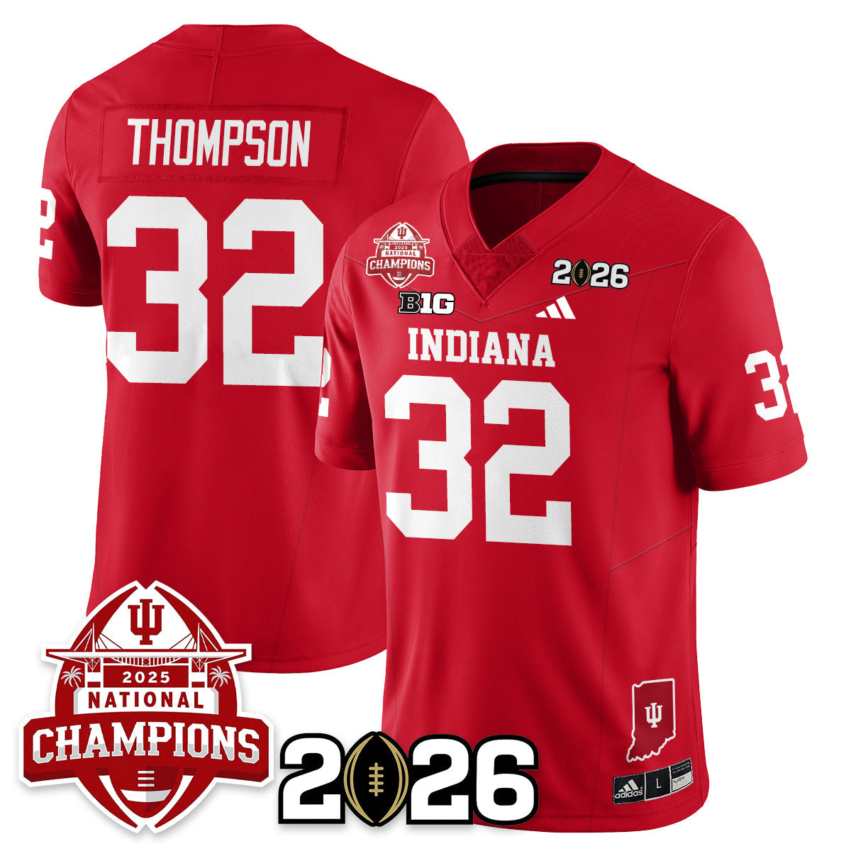 Indiana Hoosiers Vapor Limited Football Jersey V2 - 2025 National Champions