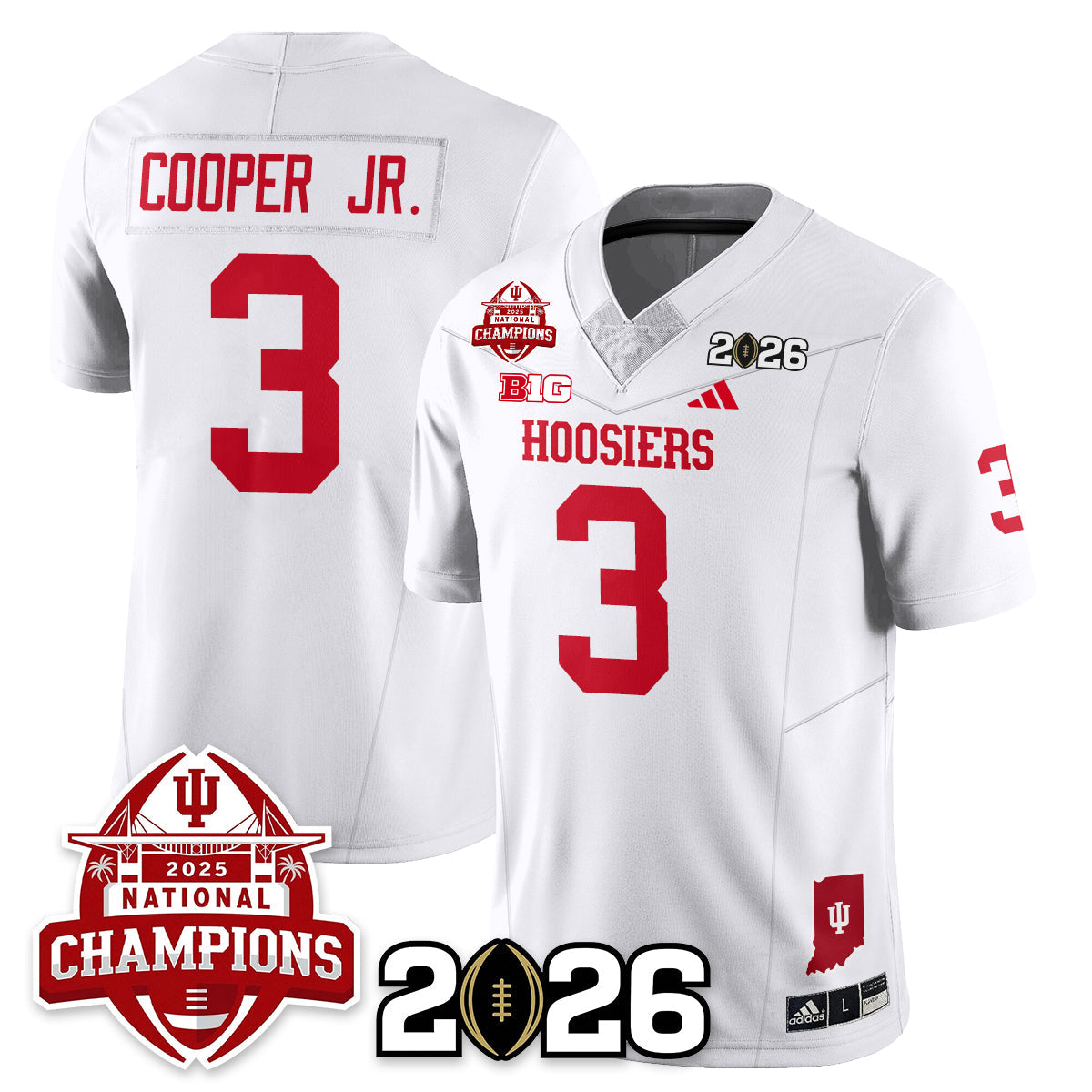Indiana Hoosiers Vapor Limited Football Jersey V2 - 2025 National Champions