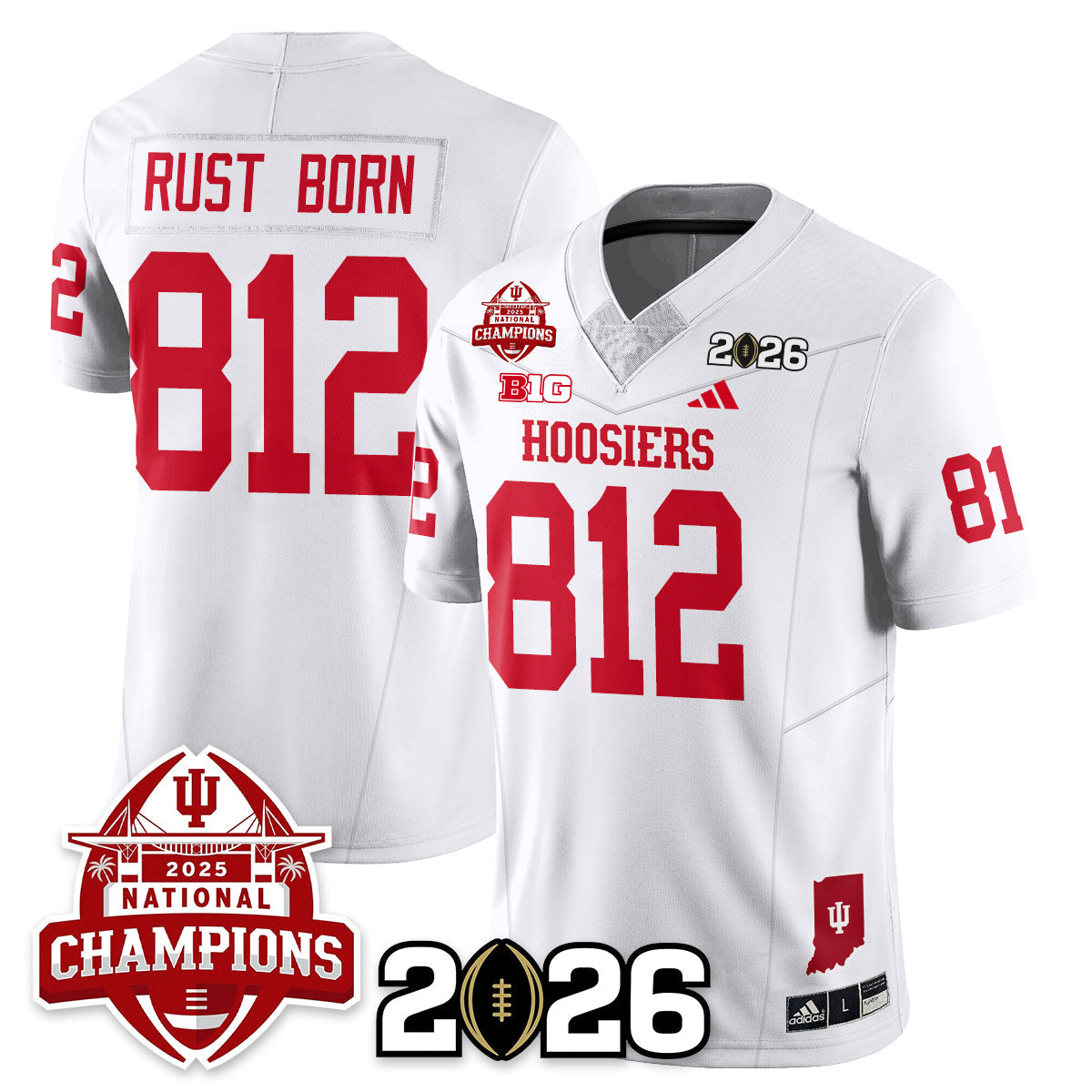 Indiana Hoosiers Vapor Limited Football Jersey V2 - 2025 National Champions