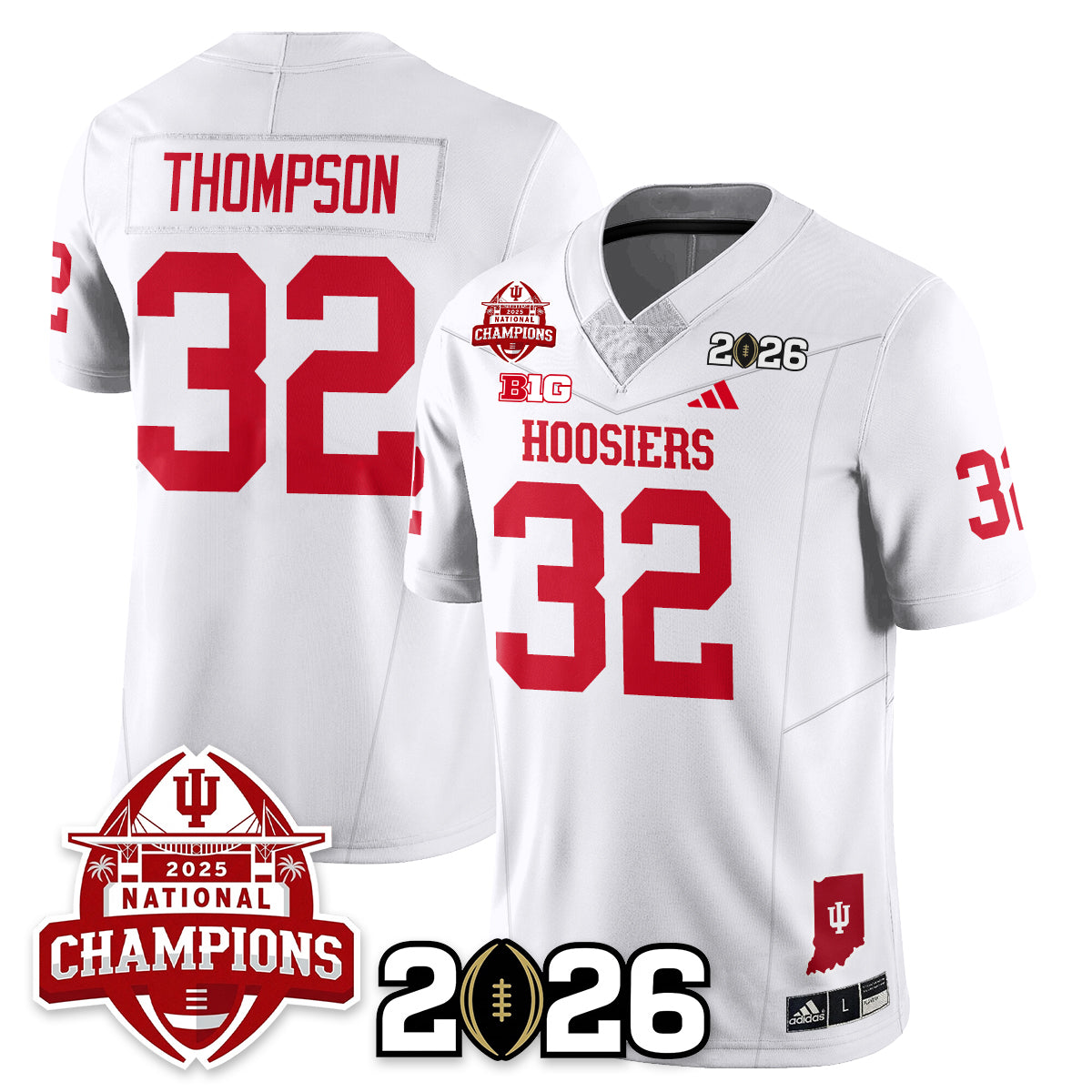Indiana Hoosiers Vapor Limited Football Jersey V2 - 2025 National Champions
