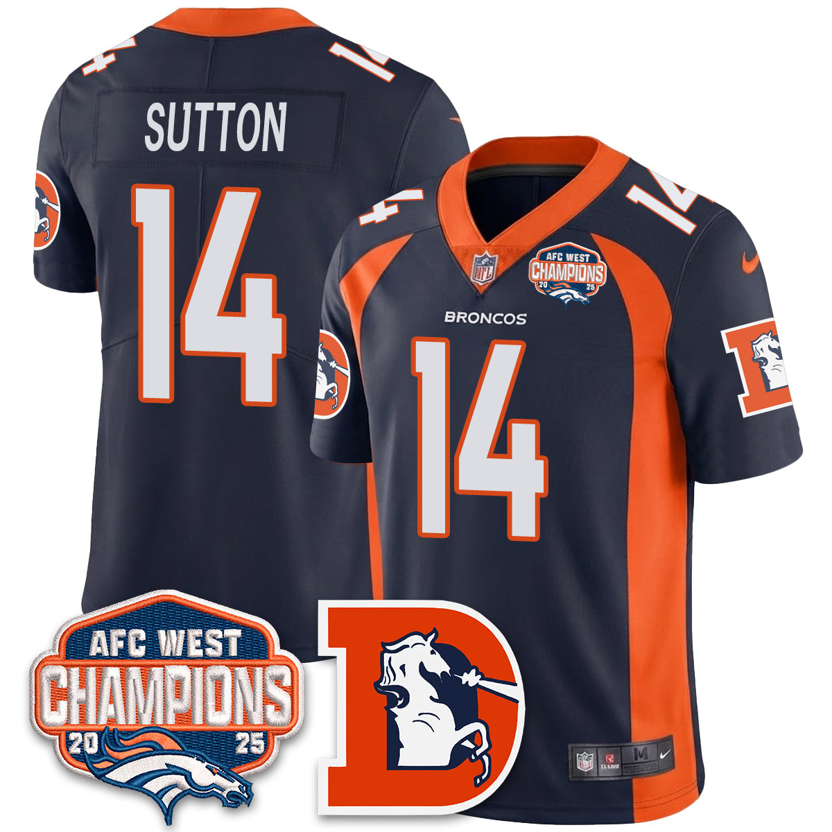 DEN Mitchell & Ness Vapor Limited Jersey - All Stitched