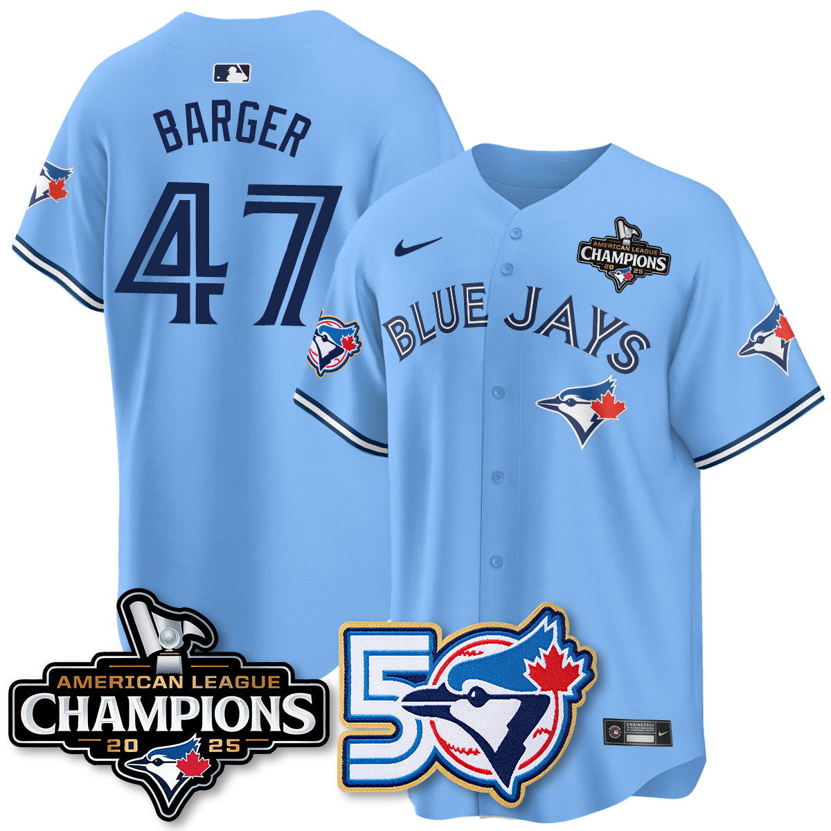 TOR 2025 American League Champions Vapor Limited Jersey - 50th Season - All Stitched