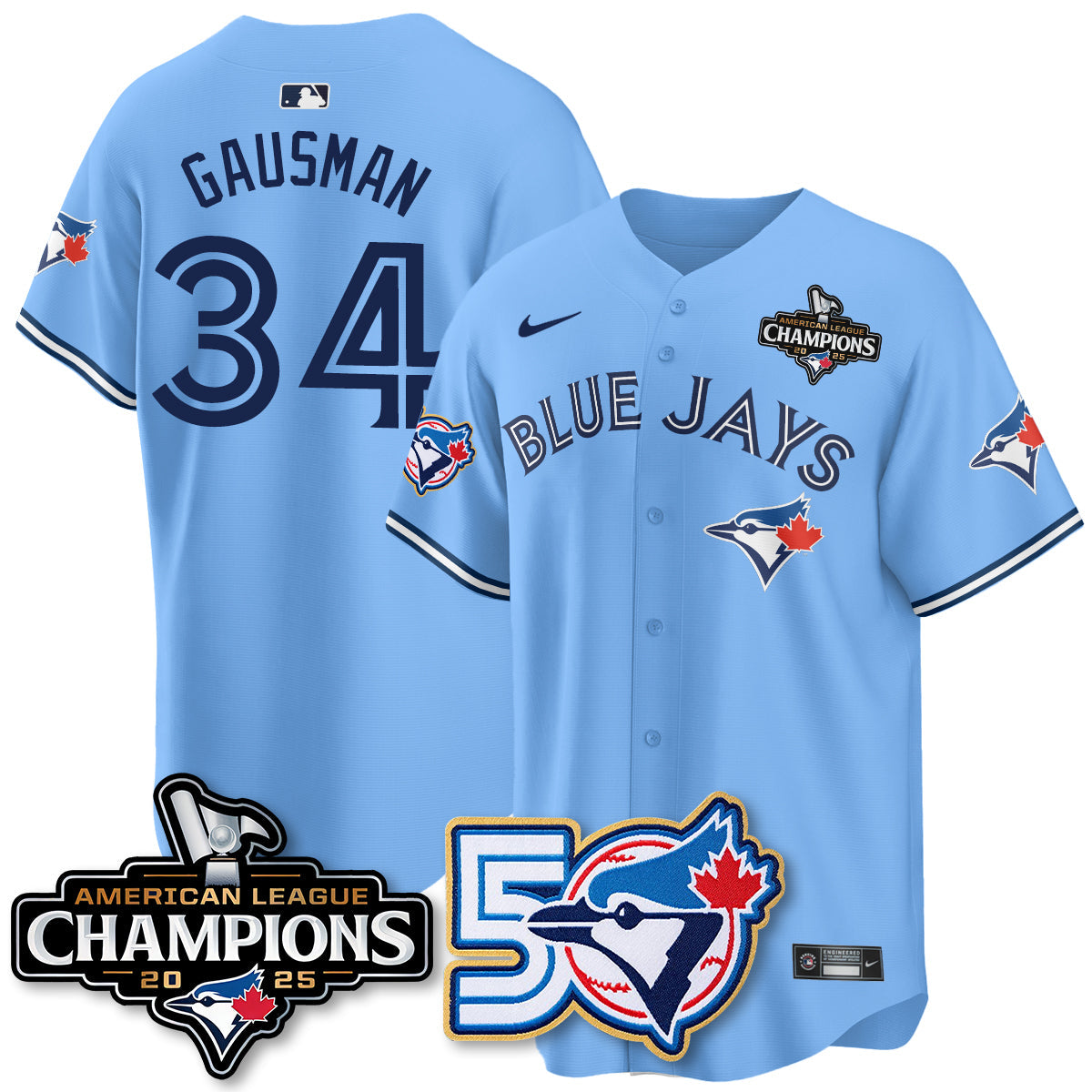 TOR 2025 American League Champions Vapor Limited Jersey - 50th Season - All Stitched