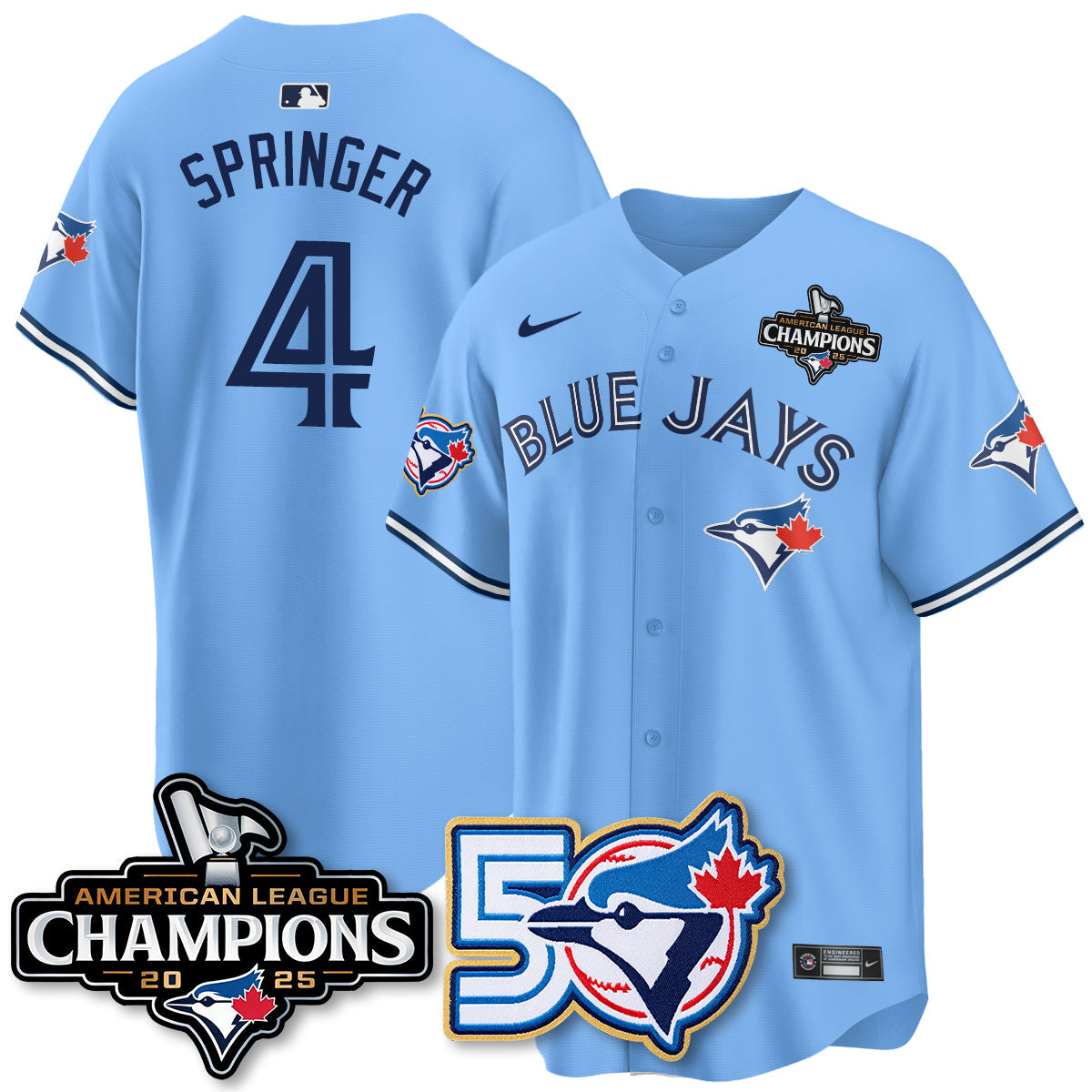 TOR 2025 American League Champions Vapor Limited Jersey - 50th Season - All Stitched