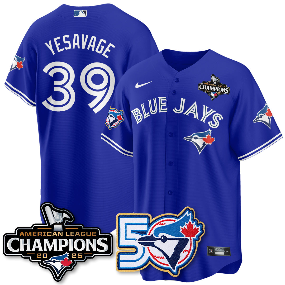 TOR 2025 American League Champions Vapor Limited Jersey - 50th Season - All Stitched