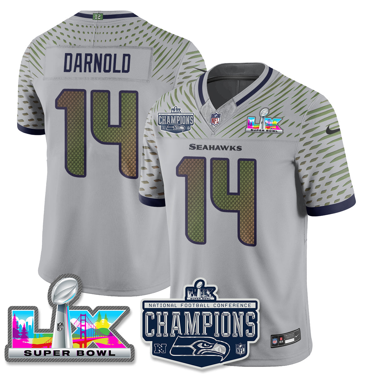 SEA 2025 NFC Champions Vapor Limited Jersey - All Stitched