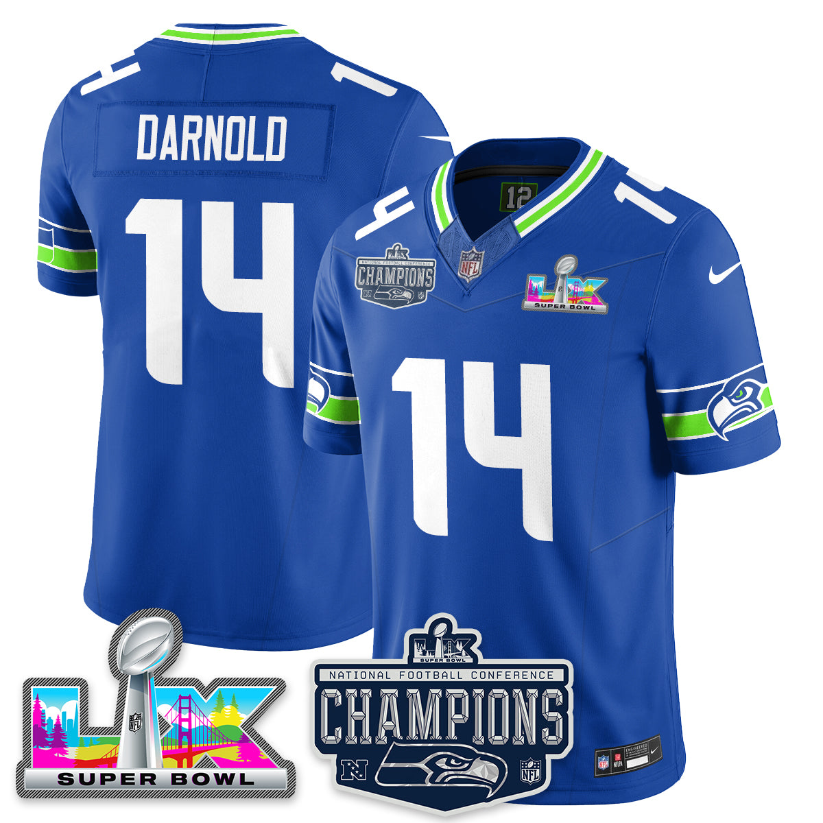 SEA 2025 NFC Champions Vapor Limited Jersey - All Stitched