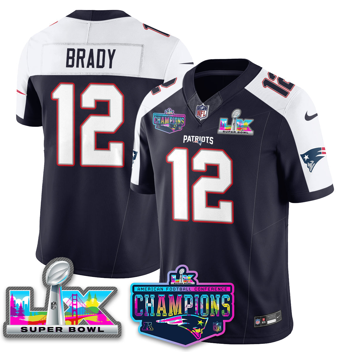 NE 2025 Vapor Jersey - AFC Champions Limited Patch