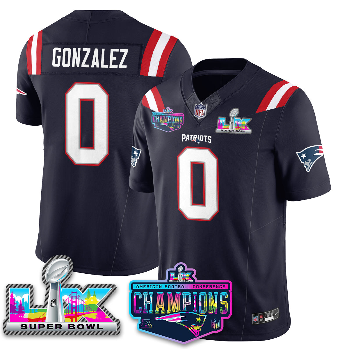 NE 2025 Vapor Jersey - AFC Champions Limited Patch