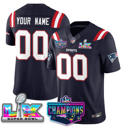 Custom NE 2025 Vapor Jersey - AFC Champions Limited Patch - All Stitched