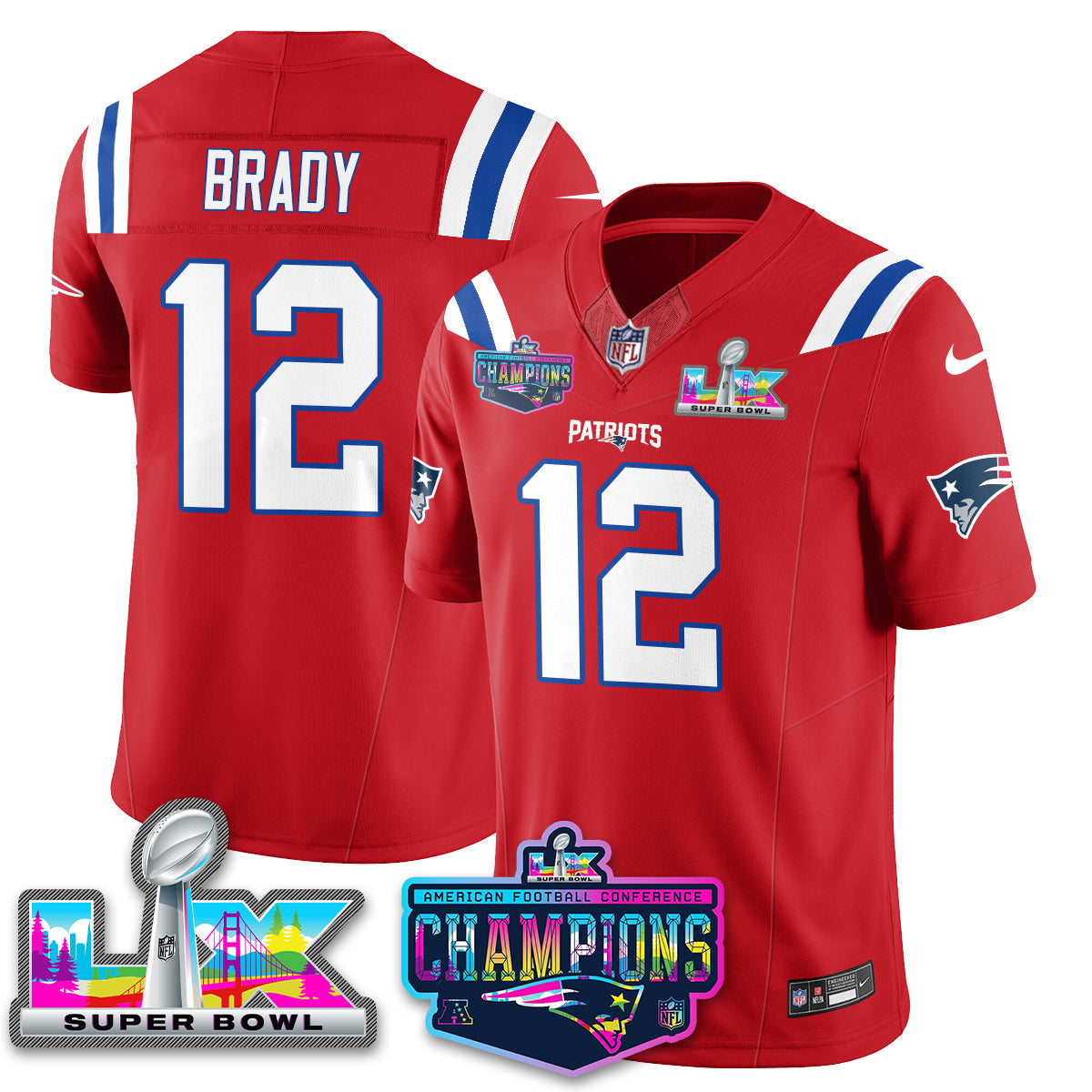 NE 2025 Vapor Jersey - AFC Champions Limited Patch